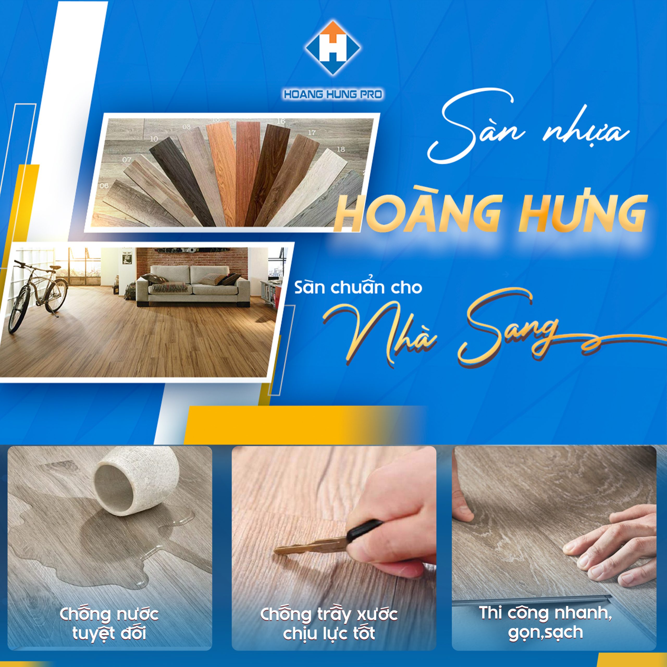 Tấm lót sàn nhựa Hoàng Hưng Pro
