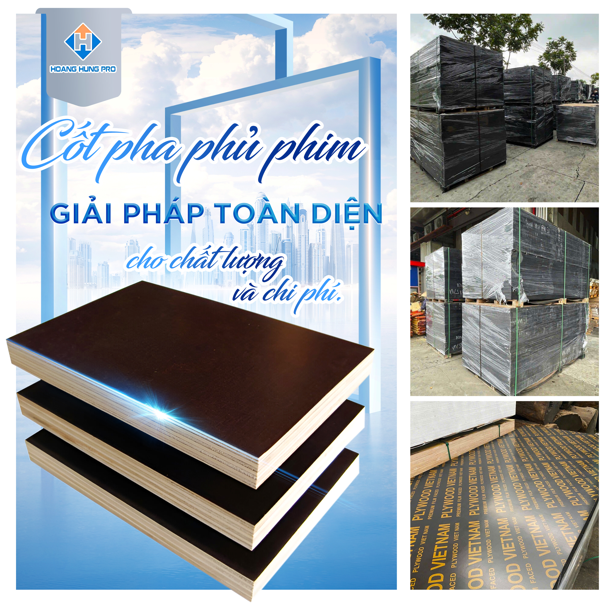 Cốt pha phủ phim Hoàng Hưng Pro
